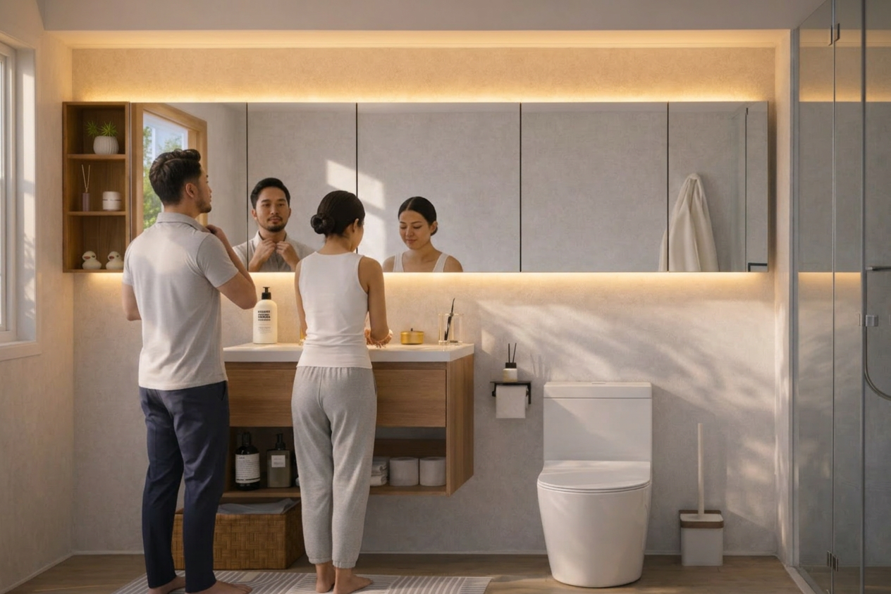 HERA couple bathroom moment