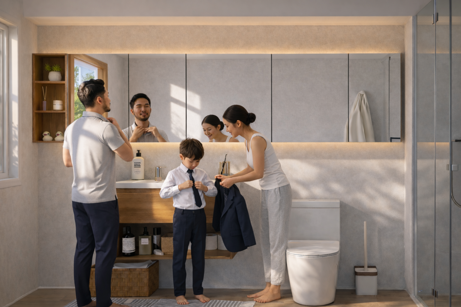 HERA family bathroom moment